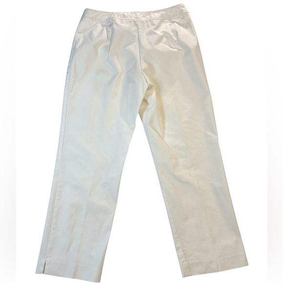 Rafaella Capris Comfortable Fit Stretch Fabric, Faux Pockets Color White Size 12 - Picture 9 of 12